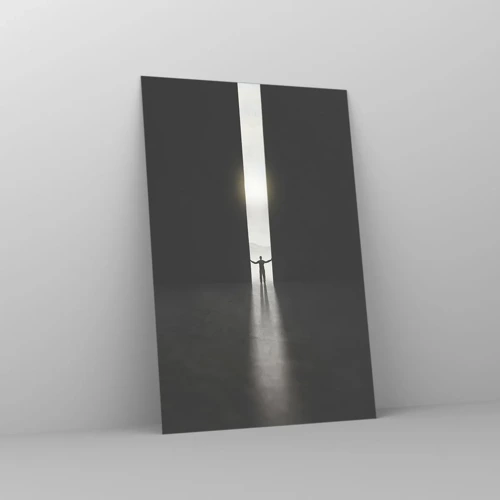 Glasbild - Bild auf glas - Ein Schritt in eine strahlende Zukunft - 80x120 cm
