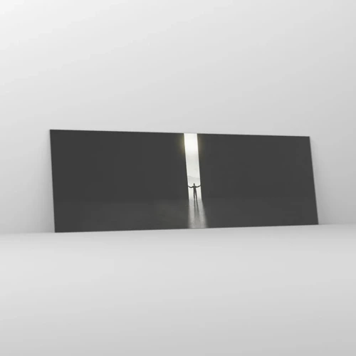 Glasbild - Bild auf glas - Ein Schritt in eine strahlende Zukunft - 90x30 cm