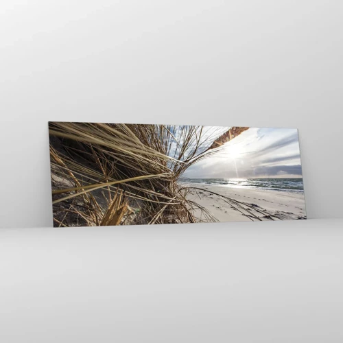 Glasbild - Bild auf glas - Ein Treffen der Elemente der Natur - 140x50 cm