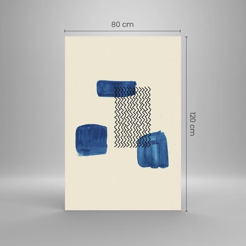 Glasbild - Bild auf glas - Ein abstraktes Quartett - 80x120 cm