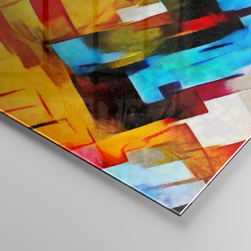 Glasbild - Bild auf glas - Ein bunter Interleaver - 50x70 cm