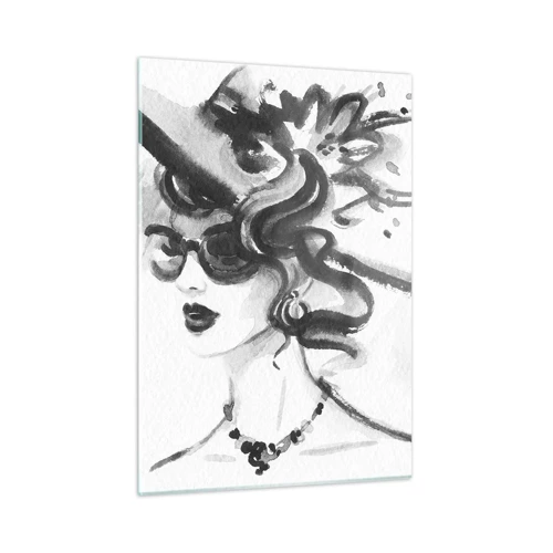 Glasbild - Bild auf glas - Eine Dame mit Charakter - 50x70 cm