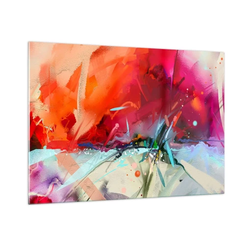 Glasbild - Bild auf glas - Eine Explosion von Lichtern und Farben - 100x70 cm