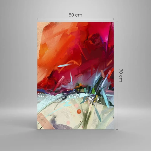 Glasbild - Bild auf glas - Eine Explosion von Lichtern und Farben - 50x70 cm