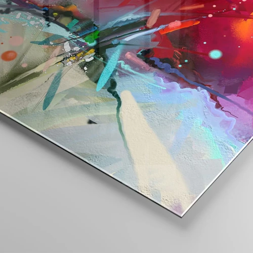 Glasbild - Bild auf glas - Eine Explosion von Lichtern und Farben - 50x70 cm