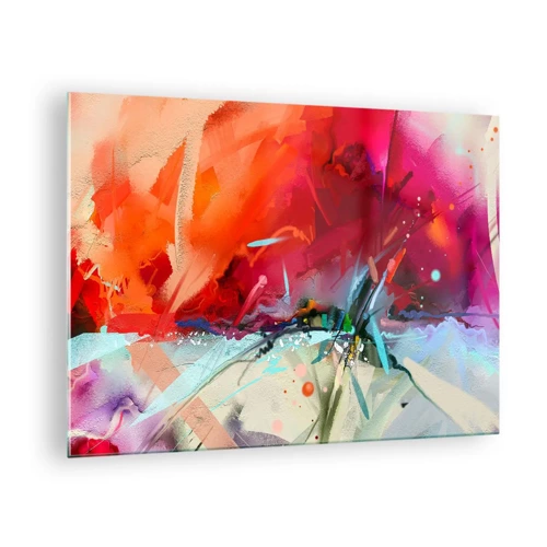 Glasbild - Bild auf glas - Eine Explosion von Lichtern und Farben - 70x50 cm