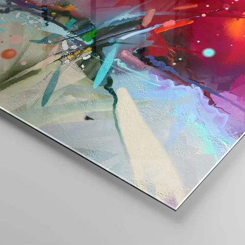 Glasbild - Bild auf glas - Eine Explosion von Lichtern und Farben - 70x70 cm
