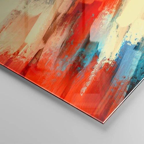 Glasbild - Bild auf glas - Eine Kaskade von Farben - 100x40 cm
