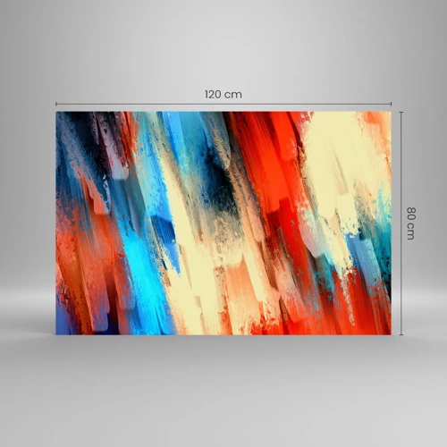 Glasbild - Bild auf glas - Eine Kaskade von Farben - 120x80 cm