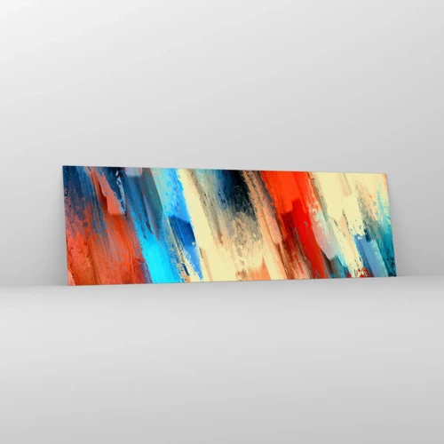Glasbild - Bild auf glas - Eine Kaskade von Farben - 160x50 cm