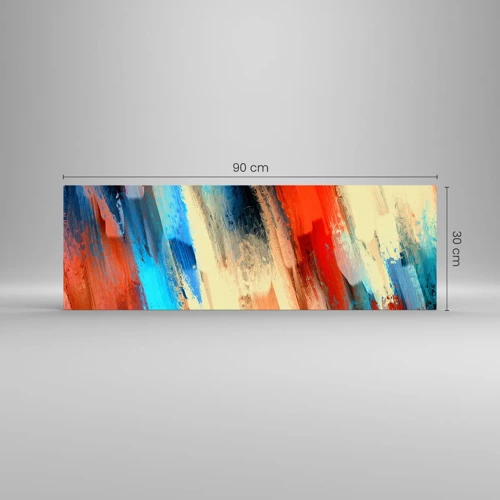 Glasbild - Bild auf glas - Eine Kaskade von Farben - 90x30 cm