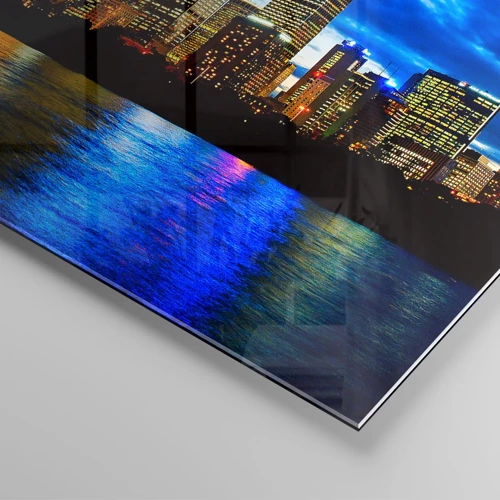 Glasbild - Bild auf glas - Eine Nacht der Lichter und Farben - 60x60 cm