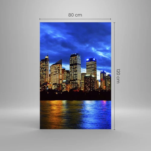 Glasbild - Bild auf glas - Eine Nacht der Lichter und Farben - 80x120 cm