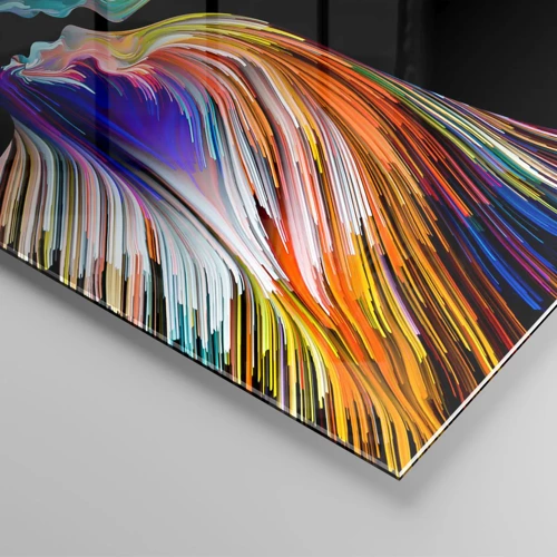 Glasbild - Bild auf glas - Eine Verschmelzung von Energie und Licht - 80x120 cm