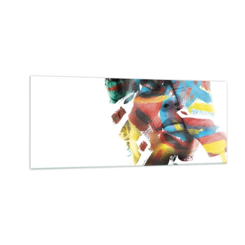 Glasbild - Bild auf glas - Eine bunte Persönlichkeit - 100x40 cm