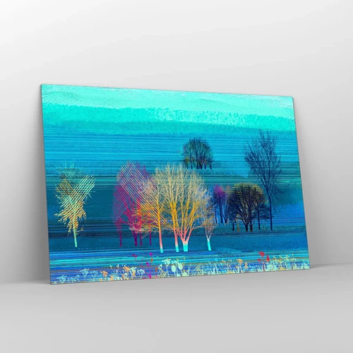 Glasbild - Bild auf glas - Eine gekämmte Landschaft - 120x80 cm