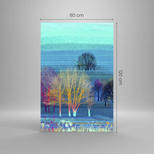 Glasbild - Bild auf glas - Eine gekämmte Landschaft - 80x120 cm