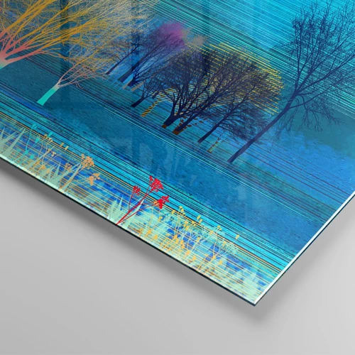 Glasbild - Bild auf glas - Eine gekämmte Landschaft - 80x120 cm
