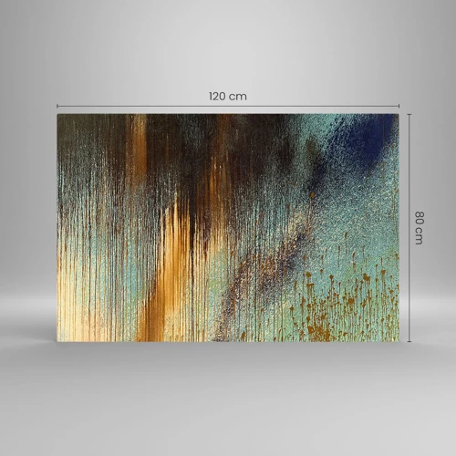 Glasbild - Bild auf glas - Eine nicht zufällige farbenfrohe Komposition - 120x80 cm