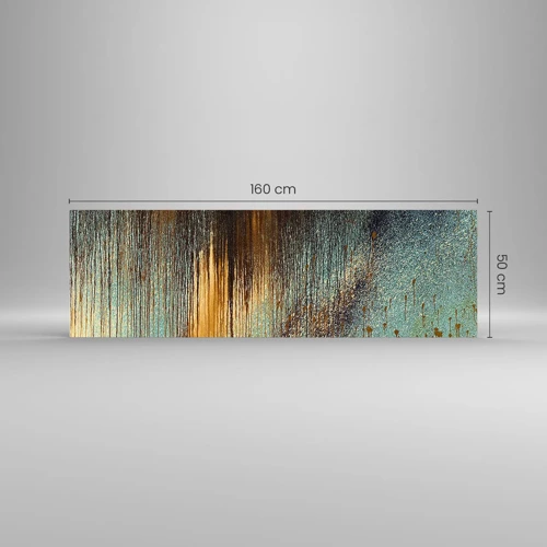Glasbild - Bild auf glas - Eine nicht zufällige farbenfrohe Komposition - 160x50 cm