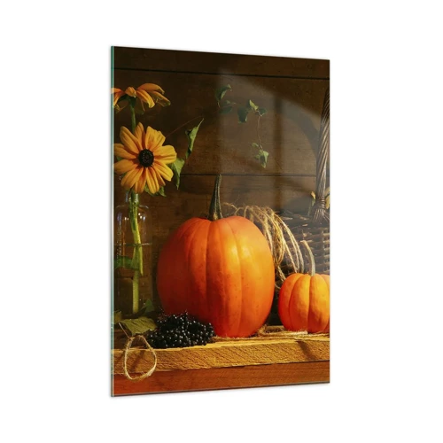 Glasbild - Bild auf glas - Eine rustikale Komposition - Geschenke des Herbstes - 50x70 cm