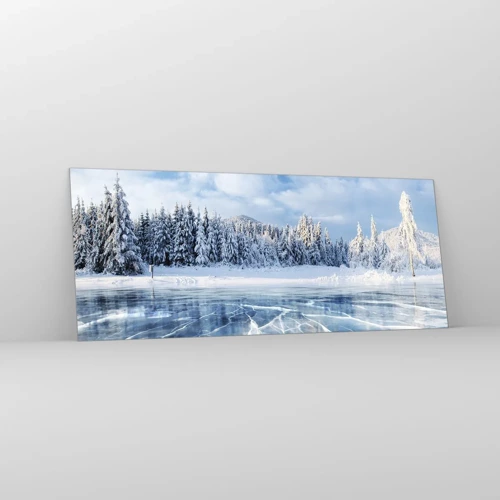 Glasbild - Bild auf glas - Eine schillernde und kristallklare Aussicht - 100x40 cm