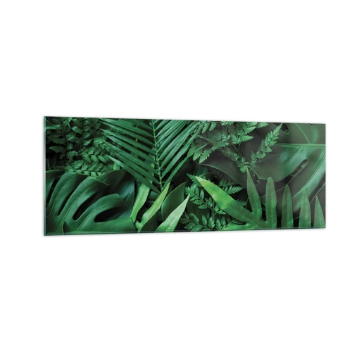 Glasbild - Bild auf glas - Eingebettet ins Grüne - 140x50 cm
