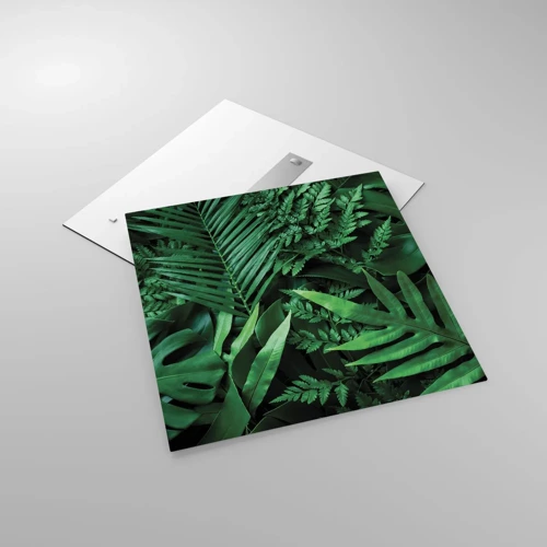 Glasbild - Bild auf glas - Eingebettet ins Grüne - 70x70 cm