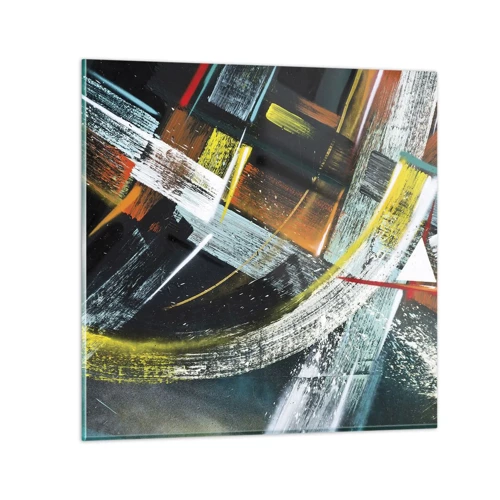 Glasbild - Bild auf glas - Energie der Bewegung - 70x70 cm