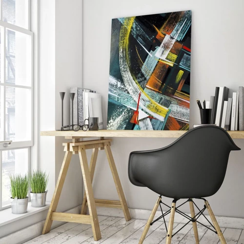 Glasbild - Bild auf glas - Energie der Bewegung - 80x120 cm