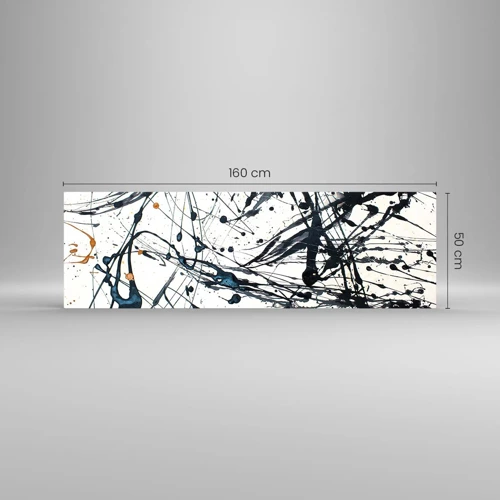 Glasbild - Bild auf glas - Expressionistische Abstraktion - 160x50 cm