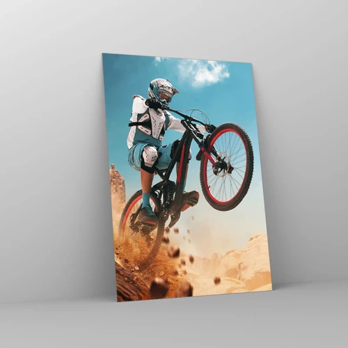 Glasbild - Bild auf glas - Fahrrad-Wahnsinn-Dämon - 70x100 cm