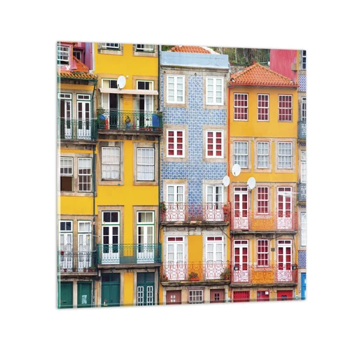Glasbild - Bild auf glas - Farben der Altstadt - 50x50 cm