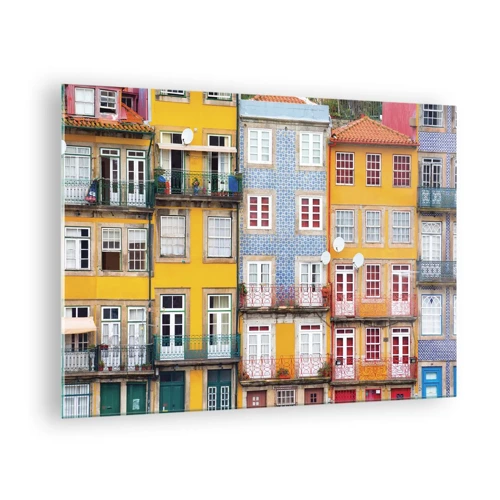 Glasbild - Bild auf glas - Farben der Altstadt - 70x50 cm