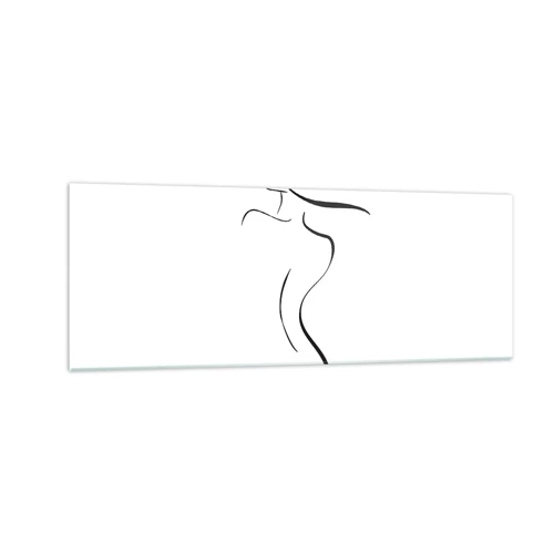 Glasbild - Bild auf glas - Flüchtig wie eine Welle - 140x50 cm