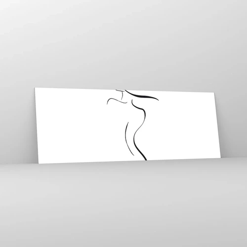 Glasbild - Bild auf glas - Flüchtig wie eine Welle - 140x50 cm