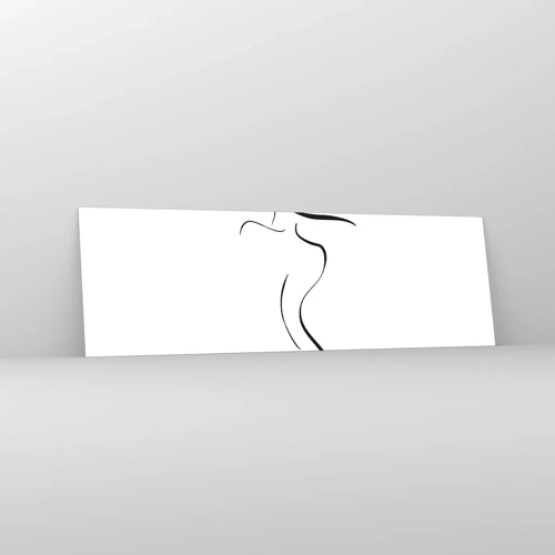 Glasbild - Bild auf glas - Flüchtig wie eine Welle - 160x50 cm