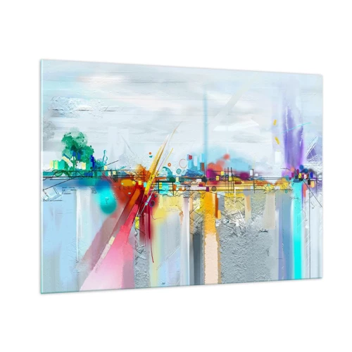 Glasbild - Bild auf glas - Freudenbrücke über den Fluss des Lebens - 100x70 cm