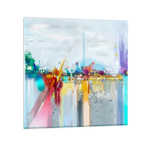 Glasbild - Bild auf glas - Freudenbrücke über den Fluss des Lebens - 40x40 cm