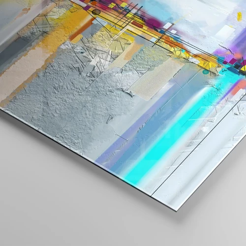 Glasbild - Bild auf glas - Freudenbrücke über den Fluss des Lebens - 40x40 cm