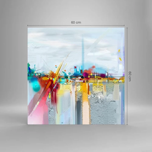 Glasbild - Bild auf glas - Freudenbrücke über den Fluss des Lebens - 60x60 cm