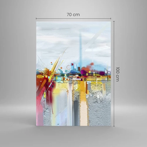 Glasbild - Bild auf glas - Freudenbrücke über den Fluss des Lebens - 70x100 cm