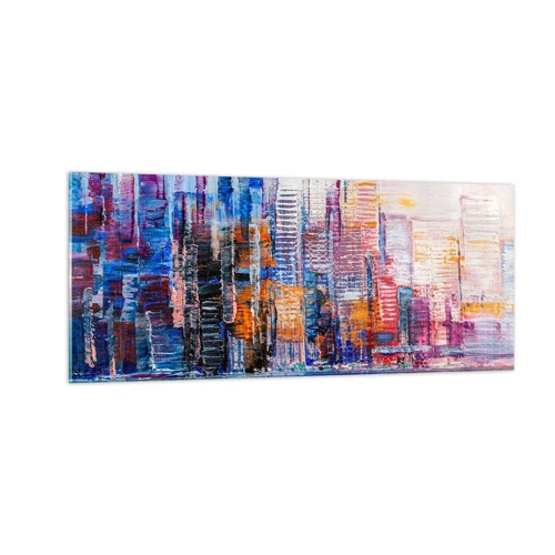 Glasbild - Bild auf glas - Fröhliche Metropole - 100x40 cm