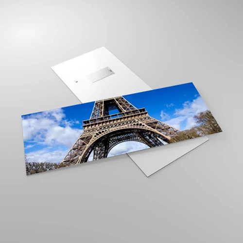 Glasbild - Bild auf glas - Ganz Paris zu ihren Füßen - 100x40 cm