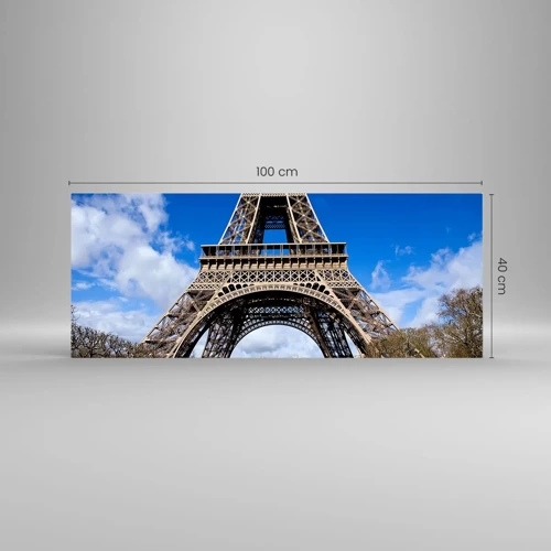 Glasbild - Bild auf glas - Ganz Paris zu ihren Füßen - 100x40 cm