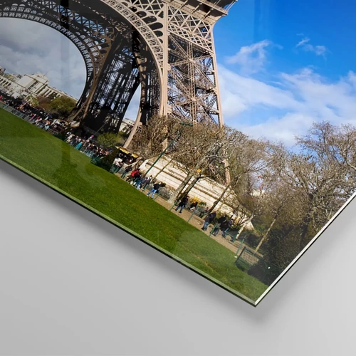 Glasbild - Bild auf glas - Ganz Paris zu ihren Füßen - 100x40 cm