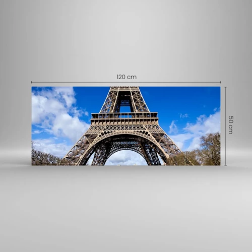 Glasbild - Bild auf glas - Ganz Paris zu ihren Füßen - 120x50 cm