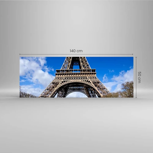 Glasbild - Bild auf glas - Ganz Paris zu ihren Füßen - 140x50 cm
