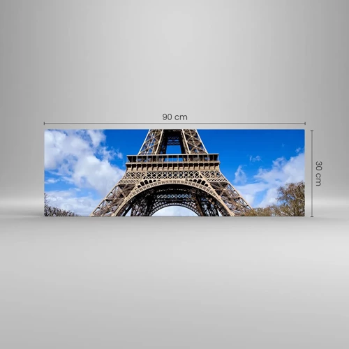 Glasbild - Bild auf glas - Ganz Paris zu ihren Füßen - 90x30 cm