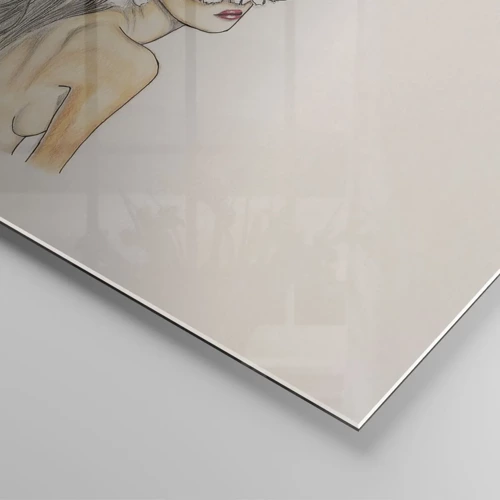 Glasbild - Bild auf glas - Gekrönte Schönheit - 60x60 cm